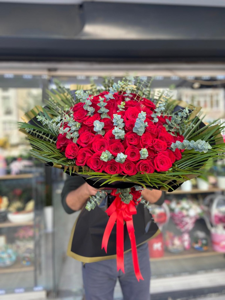 101 Gül Buketi Kırmızı