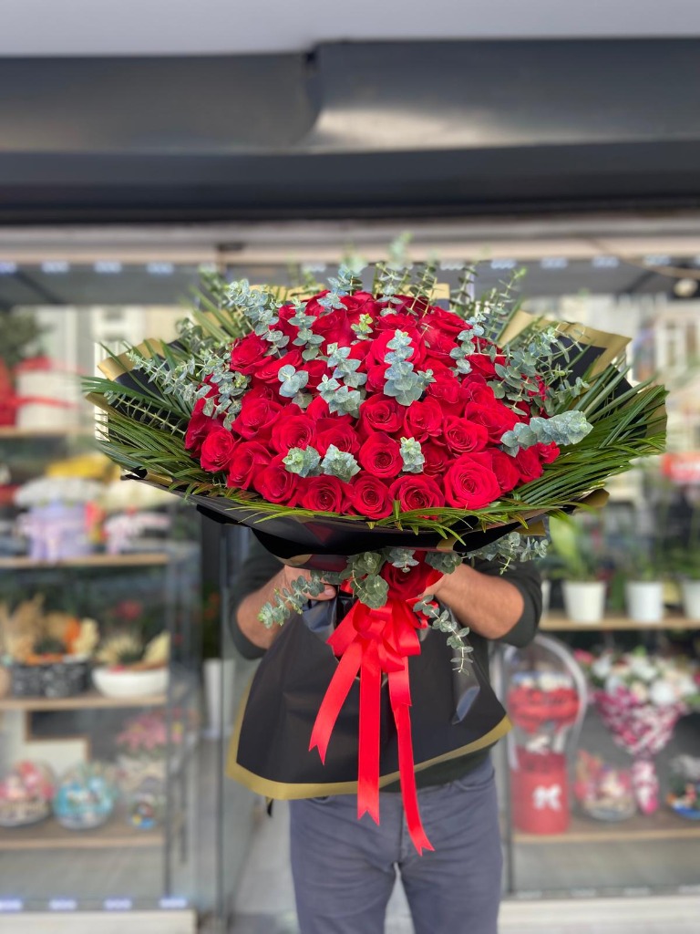 101 Gül Buketi Kırmızı