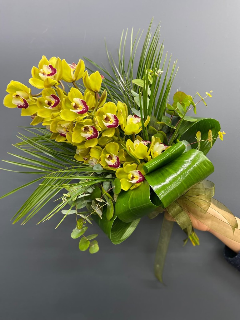 Lüks Cymbidium Orkide Tasarım Buketi